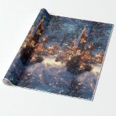 Nostalgic Victorian Christmas Village Wrapping Pap ラッピングペーパー (アンロールド)