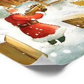 Nostalgic Vintage Christmas Family ポスター (角)