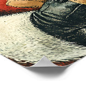 Nostalgic Vintage Christmas Santa ポスター (角)