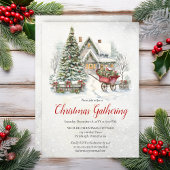 Nostalgic Vintage Cottage Christmas Gathering 招待状