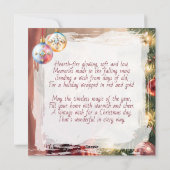 Nostalgic Vintage Girl and Christmas Tree シーズンカード (裏面)