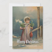 Nostalgic Vintage Girl by Lantern Scene シーズンカード (正面)