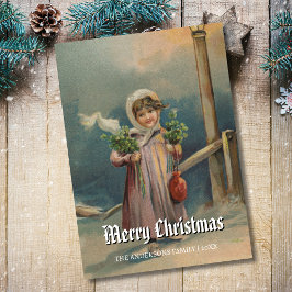 Nostalgic Vintage Girl by Lantern Scene シーズンカード