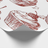 Nostalgic Vintage Red Christmas ラッピングペーパー (角)