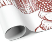 Nostalgic Vintage Red Christmas ラッピングペーパー (ロールコーナー)