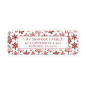 Nostalgic Vintage Red Christmas Cookies ラベル (正面)