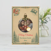 Nostalgic Vintage Retro Style Christmas Card シーズンカード (スタンド正面)
