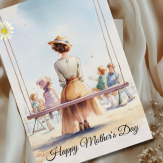 Nostalgic Watercolor  Mother's Day カード