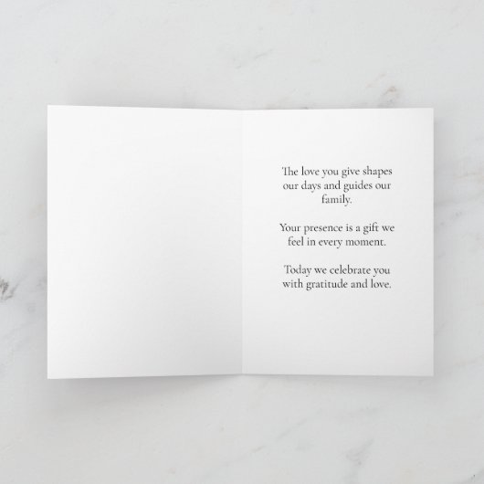 Nostalgic Watercolor  Mother's Day カード (内部)