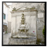 Nostradamas Fountain, St Remy, France Ceramic Tile タイル (正面)