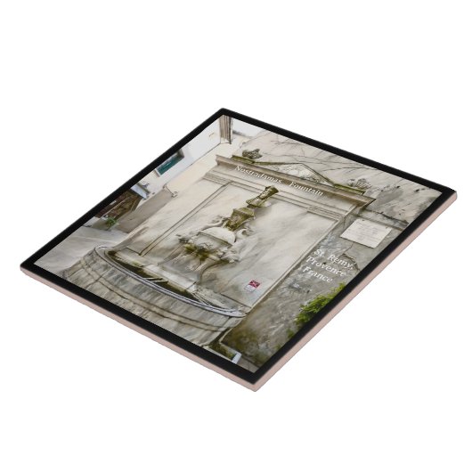 Nostradamas Fountain, St Remy, France Ceramic Tile タイル (側面)