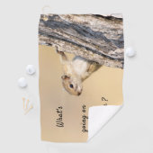 Nosyと可愛いTree Squirrel写真 ゴルフタオル (インサイチュ)