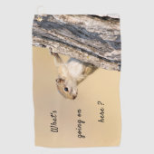 Nosyと可愛いTree Squirrel写真 ゴルフタオル (正面)