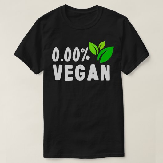 Notビーガン肉食べ物のシェフ調理師豚肉男肉 Tシャツ (デザイン正面)