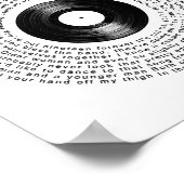 Not19フォーエバービニールレコードソングリリックプリント ポスター (角)