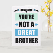 Not おもしろい a Brotherメッセー素晴らしジ誕生日 カード (黄色い花)