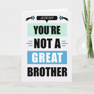 Not おもしろい a Brotherメッセー素晴らしジ誕生日 カード