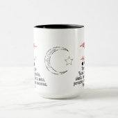 Not おもしろい a Morning Personタイポグラフィ マグカップ (中央)