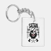 Not おもしろい Today Satan – 拘留 キーホルダー (正面左)