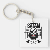 Not おもしろい Today Satan – 拘留 キーホルダー (正面)