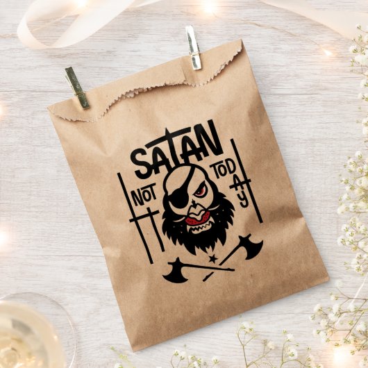 Not おもしろい Today Satan – 拘留 フェイバーバッグ (クリップ留めされた状態)