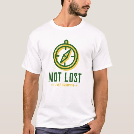 Not, 失ったjust camping - おもしろい笑わされる Camping Tシャツ (正面)