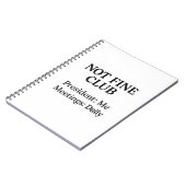 Not 素晴らし Club – スパイラルノートブック/ジャーナル ノートブック (左側)