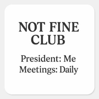Not 素晴らし Club – ビニールステッカー スクエアシール