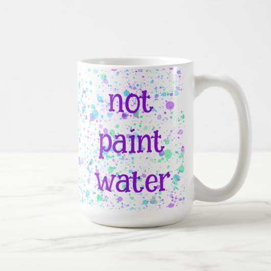 Not 絵を描 Waterおもしろい絵を描（ばちゃばちゃ）跳ねるマグカップ コーヒーマグカップ (右)
