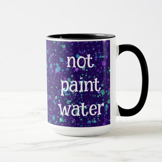 Not 絵を描 Waterおもしろい絵を描（ばちゃばちゃ）跳ねるマグカップ マグカップ (右)