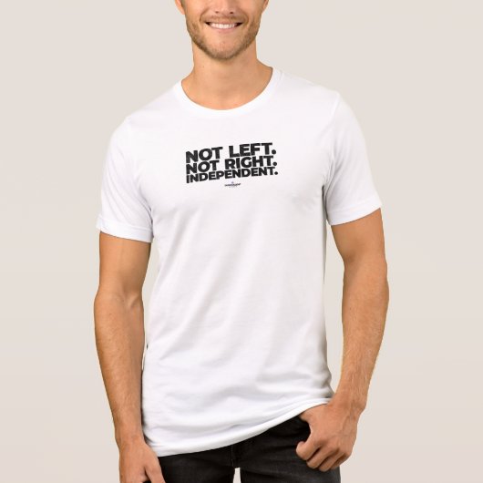 Not 離れ Right Independent Tシャツ、ホワイト トライブレンドTシャツ (正面)