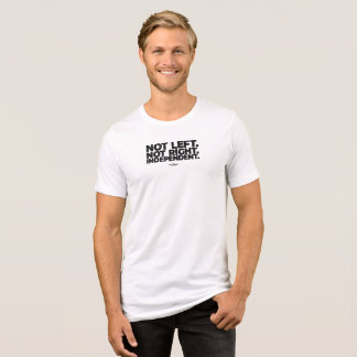 Not 離れ Right Independent Tシャツ、ホワイト トライブレンドＴシャツ