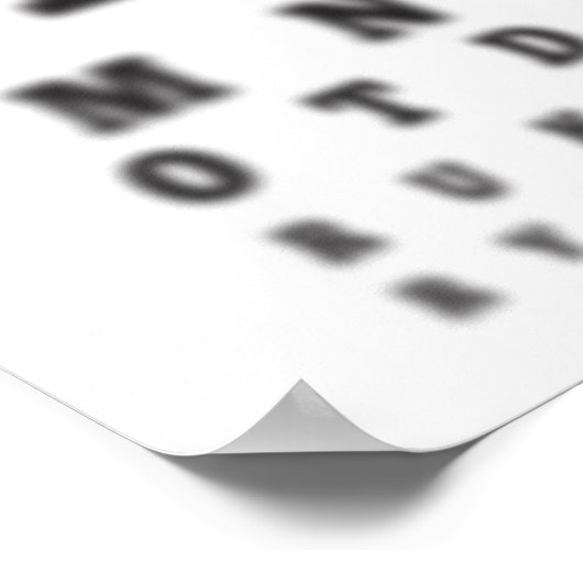 Not 飲ぼやけ Sobriity Sober Test Eye Chart ポスター (角)