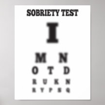 Not 飲ぼやけ Sobriity Sober Test Eye Chart
