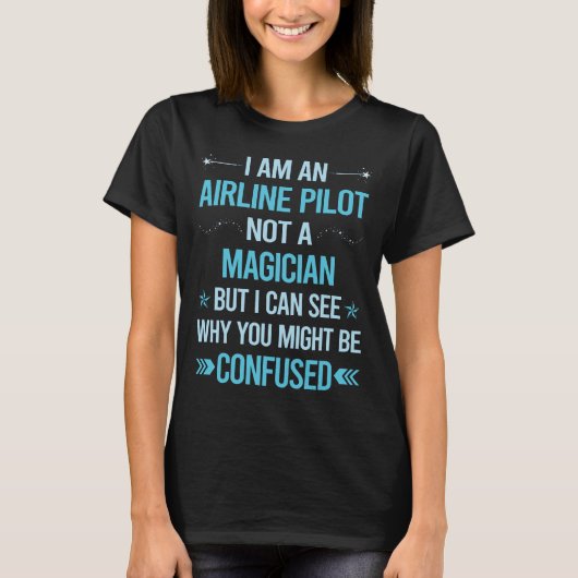 Not Aマジシャン – 航空会社パイロット Tシャツ (正面)