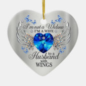 Not A未亡人夫WiThウィングス記念悔やみや弔慰 セラミックオーナメント (正面)