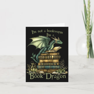 Not a bookworm funny fantasy reading book lovers カード