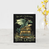 Not a bookworm funny fantasy reading book lovers カード (黄色い花)