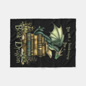 Not a bookworm funny fantasy reading book lovers フリースブランケット (正面(横))