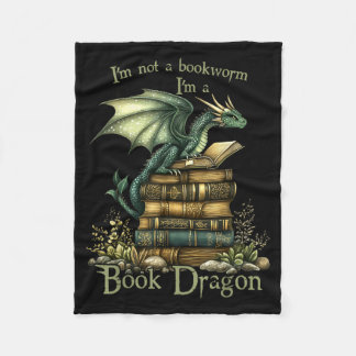Not a bookworm funny fantasy reading book lovers フリースブランケット