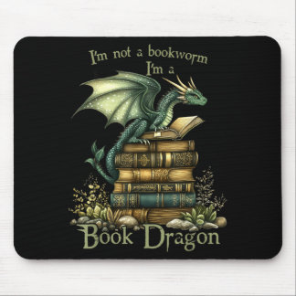 Not a bookworm funny fantasy reading book lovers マウスパッド