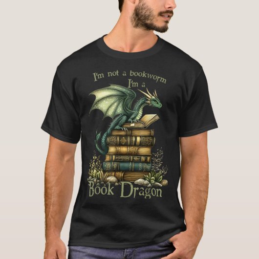 Not a bookworm funny fantasy reading book lovers tシャツ (正面)