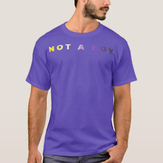Not A Boy Subtle Nonbinary Flag Enby Pride Trans L Tシャツ