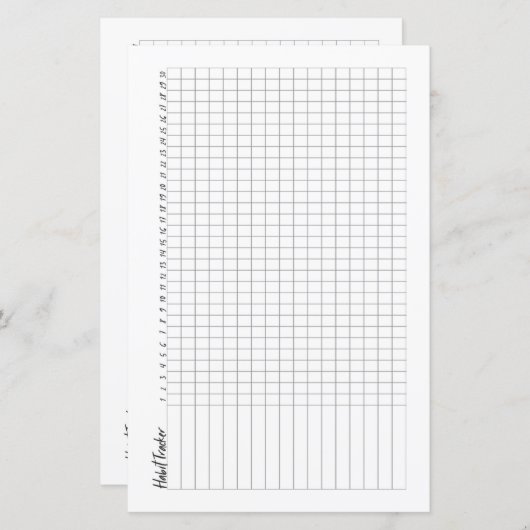 Not a Bullet Journal Half Page Clusion Tracker (正面/裏面)