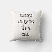 Not a Cat Person – Cat Face Throw Pillow クッション (裏面)