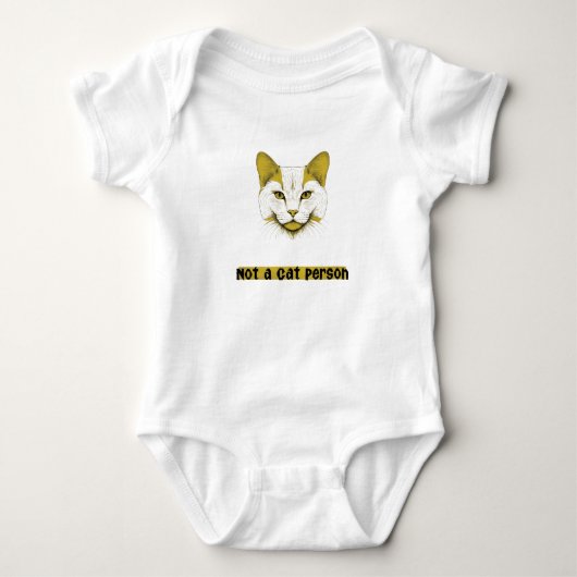 Not a Cat Person – Funny Toddler Bodysuit ベビーボディスーツ (正面)