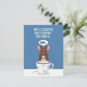 Not a Creature Stirring Funny Xmas Mouse シーズンカード (スタンド正面)