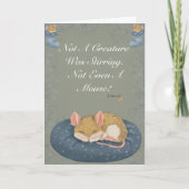 Not A Creature Was Stirring-Hand drawn Holiday シーズンカード (正面)