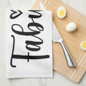 Not a Day Over Fabulous – Funny Birthday Quote キッチンタオル (四つ折り)