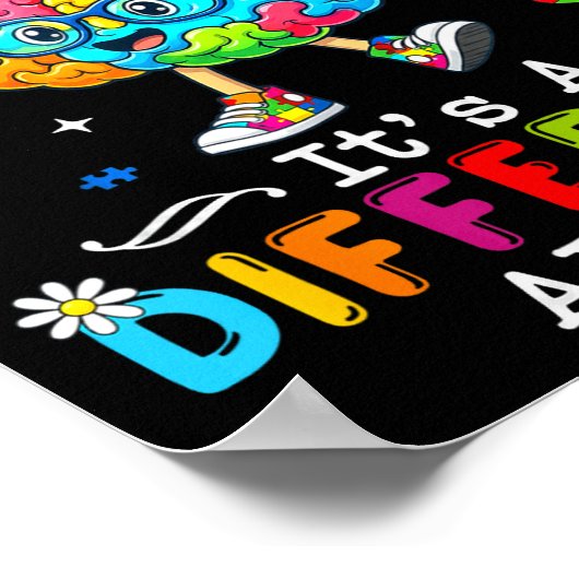 Not a disability a different ability autism suppor ポスター (角)